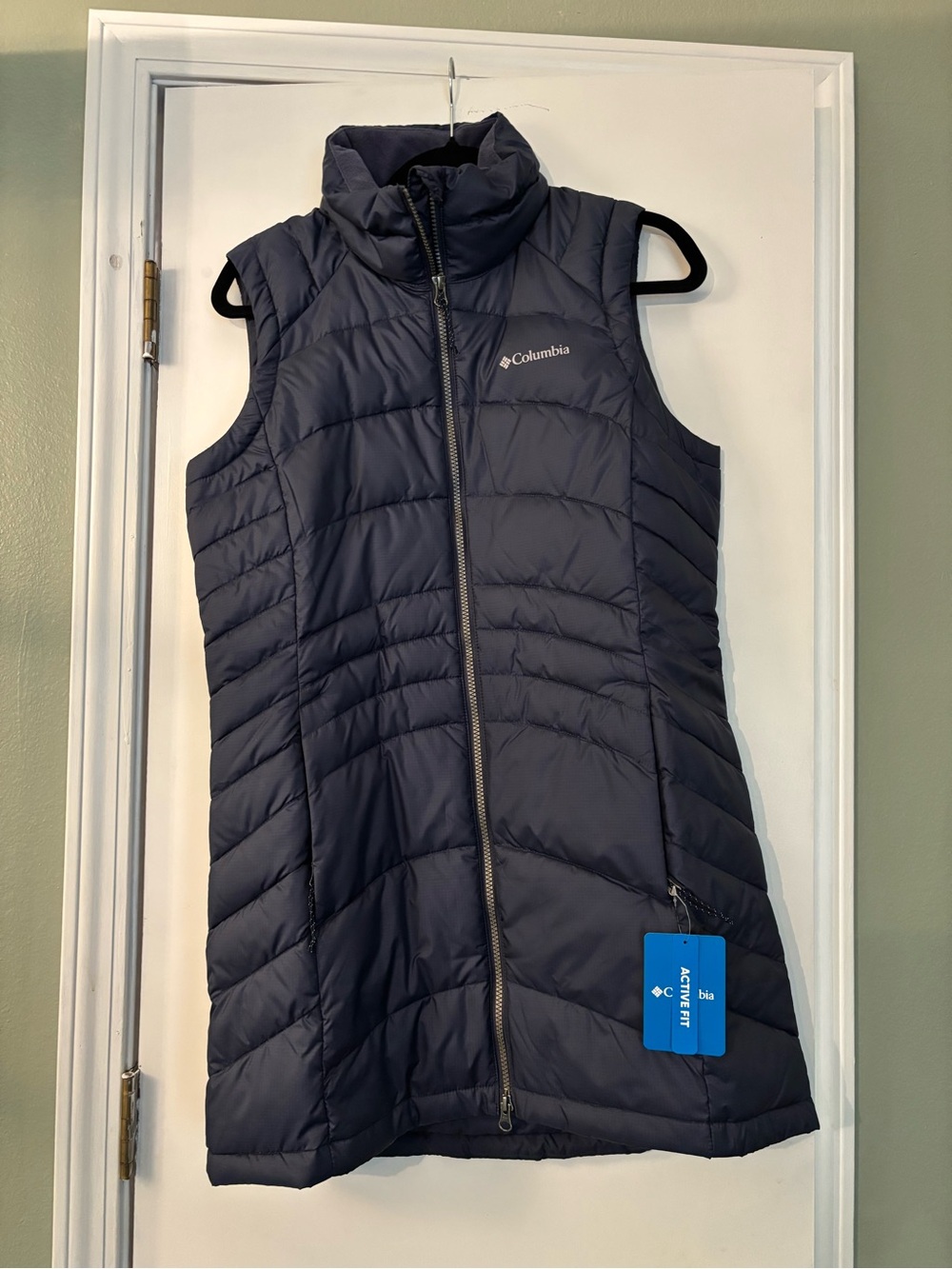 Columbia Navy Blue Insulated Vest with Logo